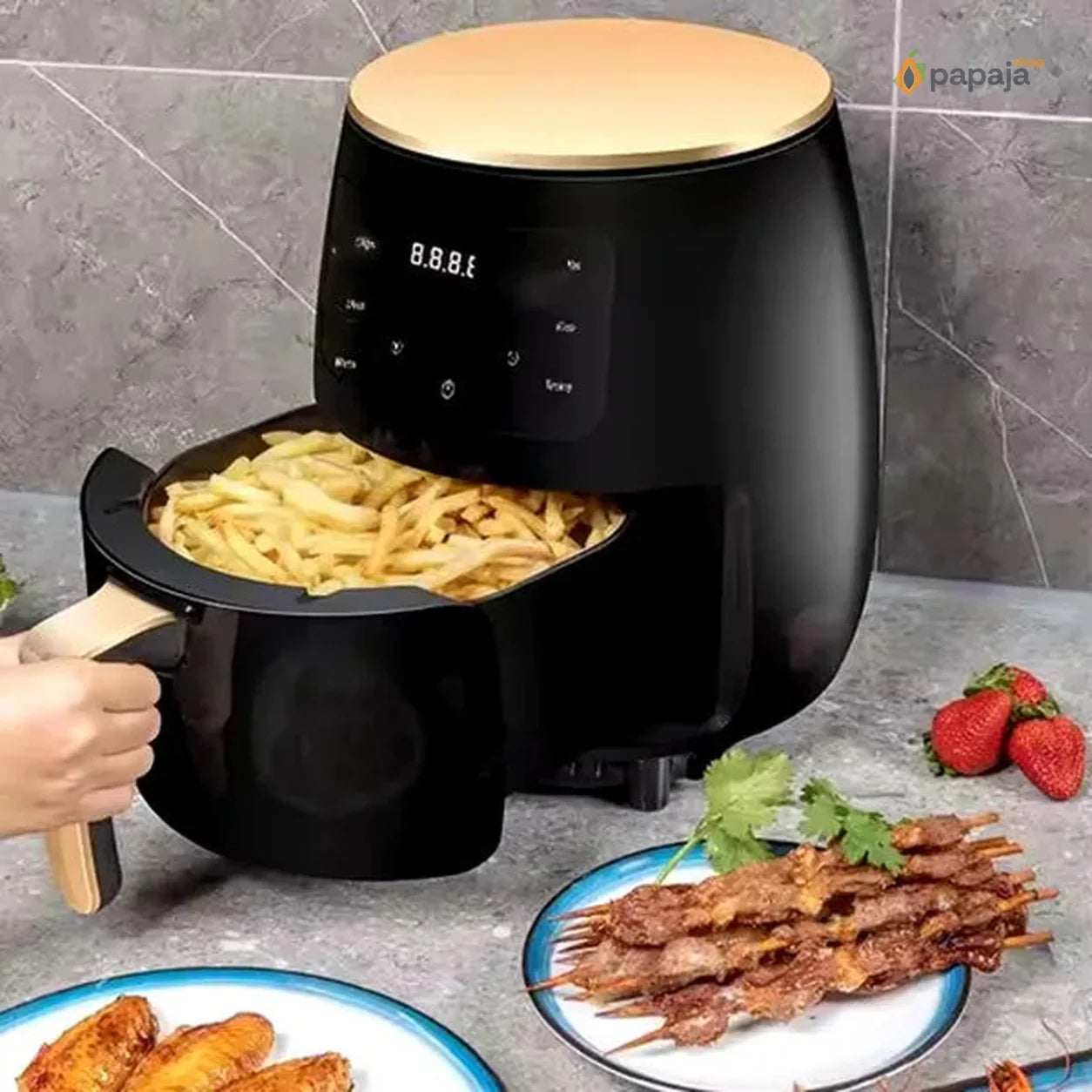 Friteza na vruć vazduh - Air Fryer - Silver Crest 6L + 50 papira za pečenje