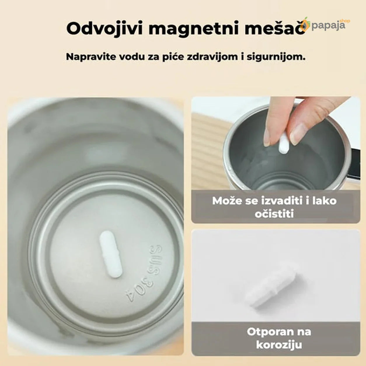 Magična šolja na magnet sa LCD ekranom