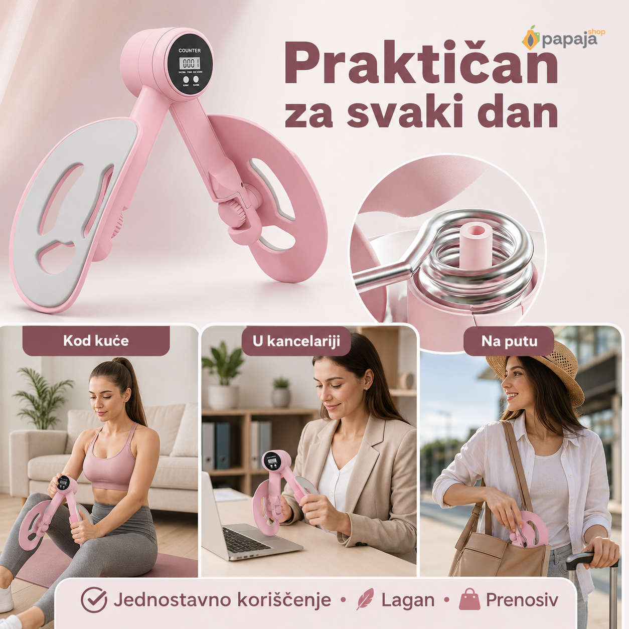 Trenažer za butine i karlicu sa displejem