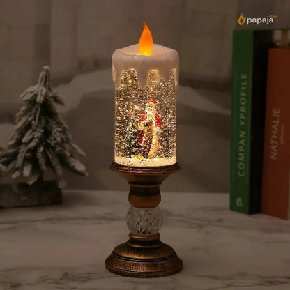 Novogodišnja lampa sveća sa Deda Mrazom - Praznična lampa