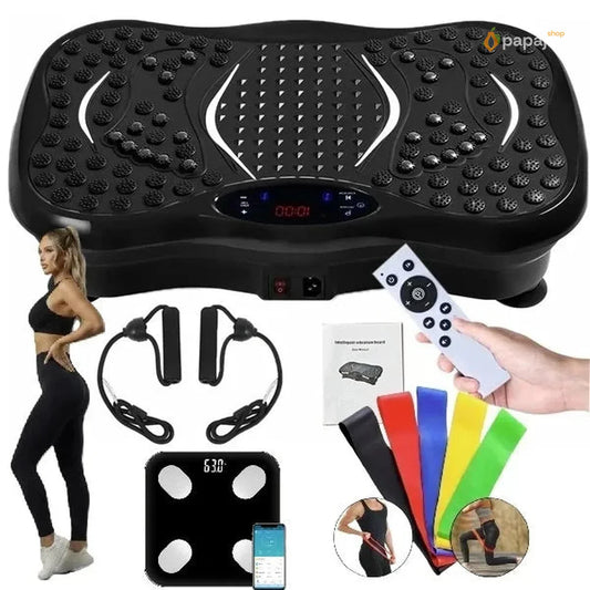 Vibraciona ploča za fitnes i masažu + 5 traka za vežbanje + pametna vaga GRATIS