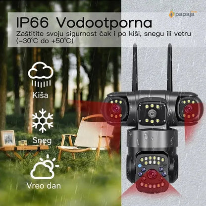 Solarna Wifi kamera sa tri sočiva