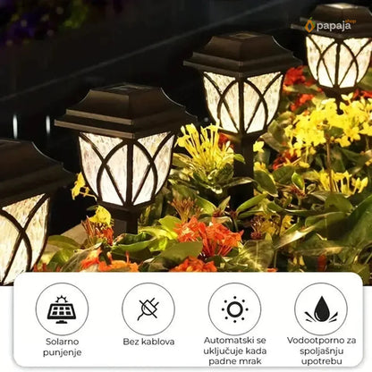 Solarne LED lampe – solarno svetlo za baštu 6 kom.