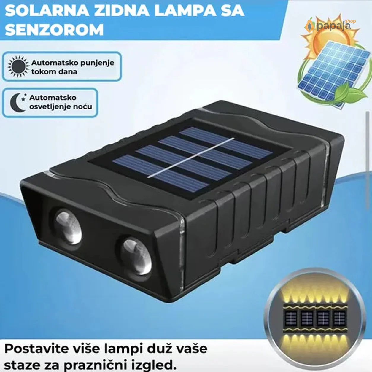 Solarne zidne lampe - 4 komada