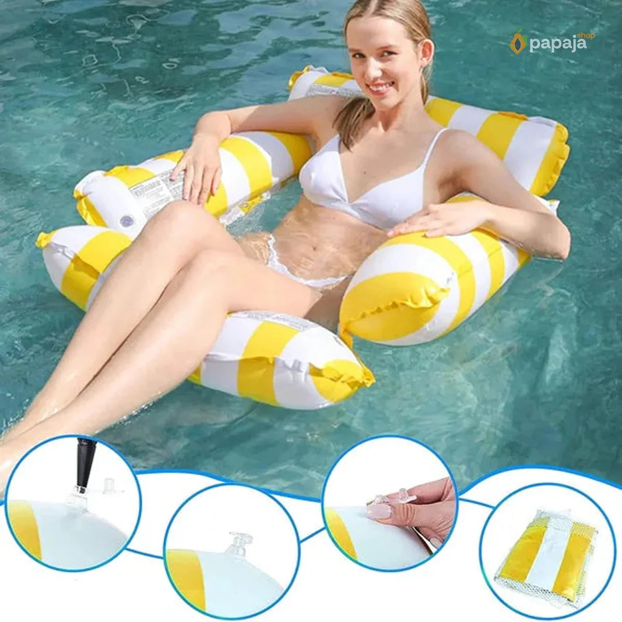Plutajuća Stolica Za Plažu + Ručna Pumpa GRATIS