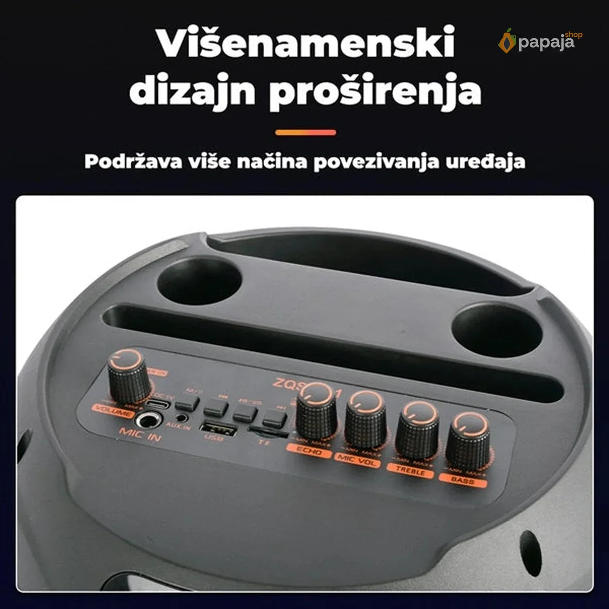 Bluetooth karaoke zvučnik sa RGB osvetljenjem