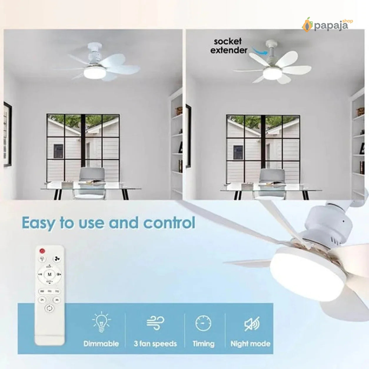 Univerzalni Plafonski Ventilator sa Svetlom