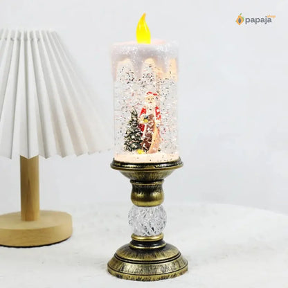 Novogodišnja lampa sveća sa Deda Mrazom - Praznična lampa