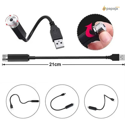 USB zvezdano nebo za auto