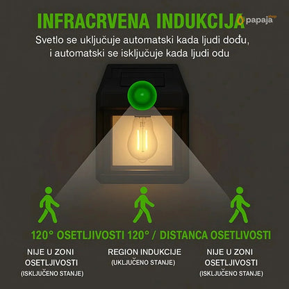 Solarna lampa sa Edison sijalicom za dvorište