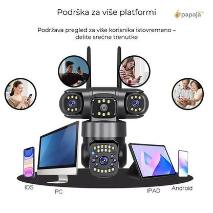 Solarna Wifi kamera sa tri sočiva