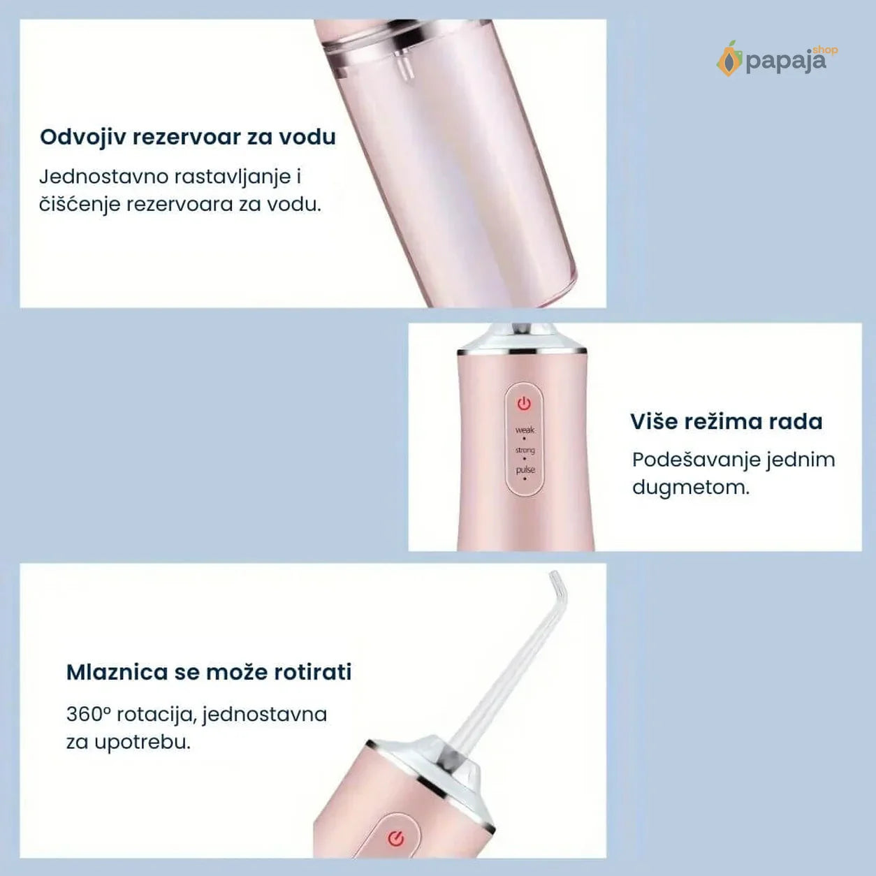 Oralni irigator - Irigator za zube - Uređaj za higijenu usta