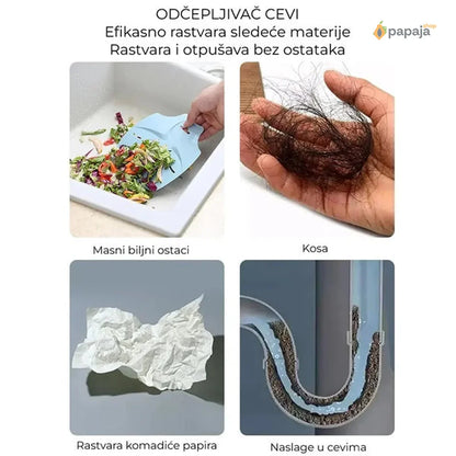 AKCIJA Prah za otčepljenje odvoda + silikonski filteri set 4 kom.