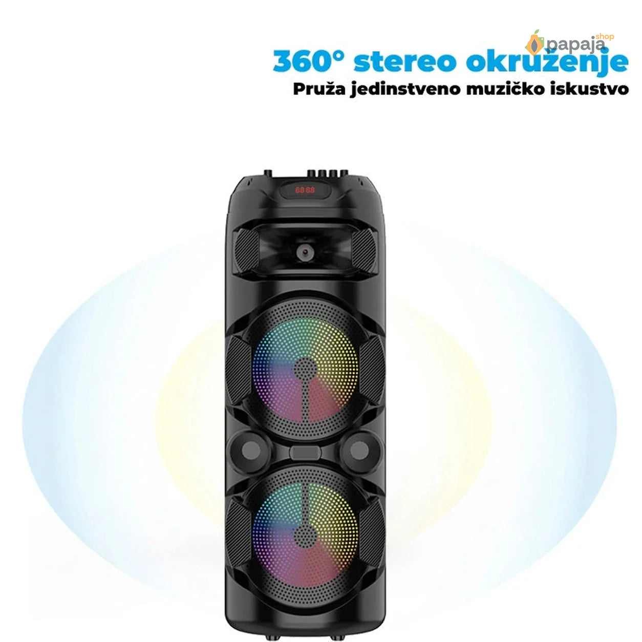 Bluetooth karaoke zvučnik sa RGB osvetljenjem