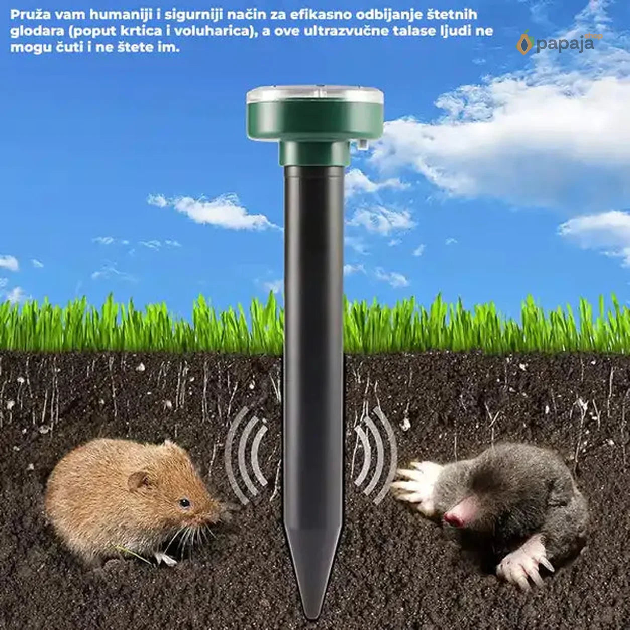 Solarni Rasterivač Krtica (2 Komada)