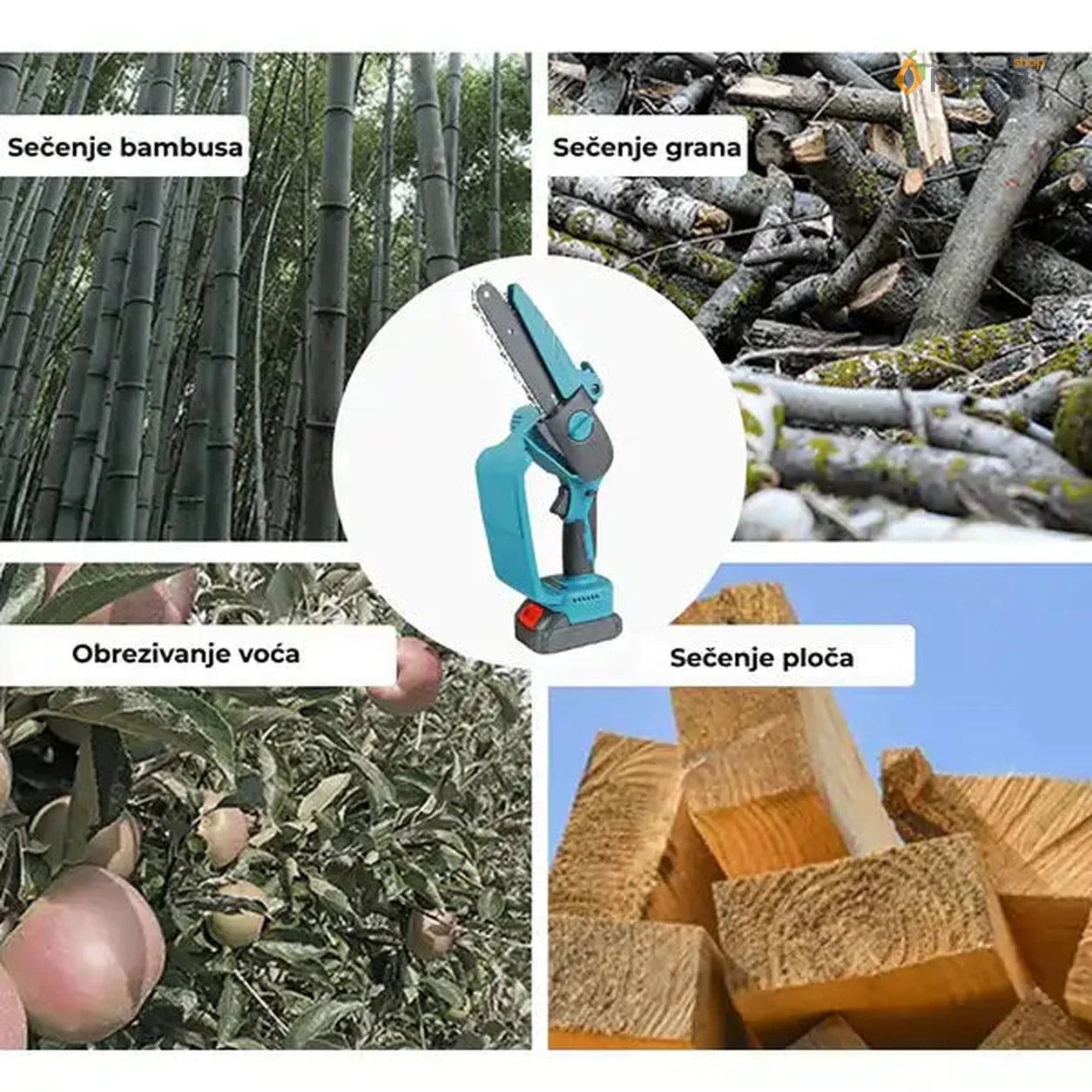 Aku ručna testera 88v dve baterije - 6 i 8 inča