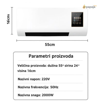 Zidna grejalica sa šipkama za sušenje garderobe - greje 35m²