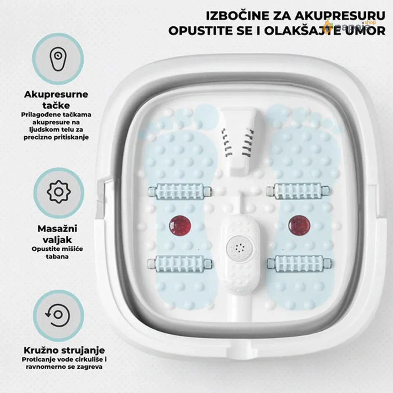Hidromasažna sklopiva kadica za pedikir