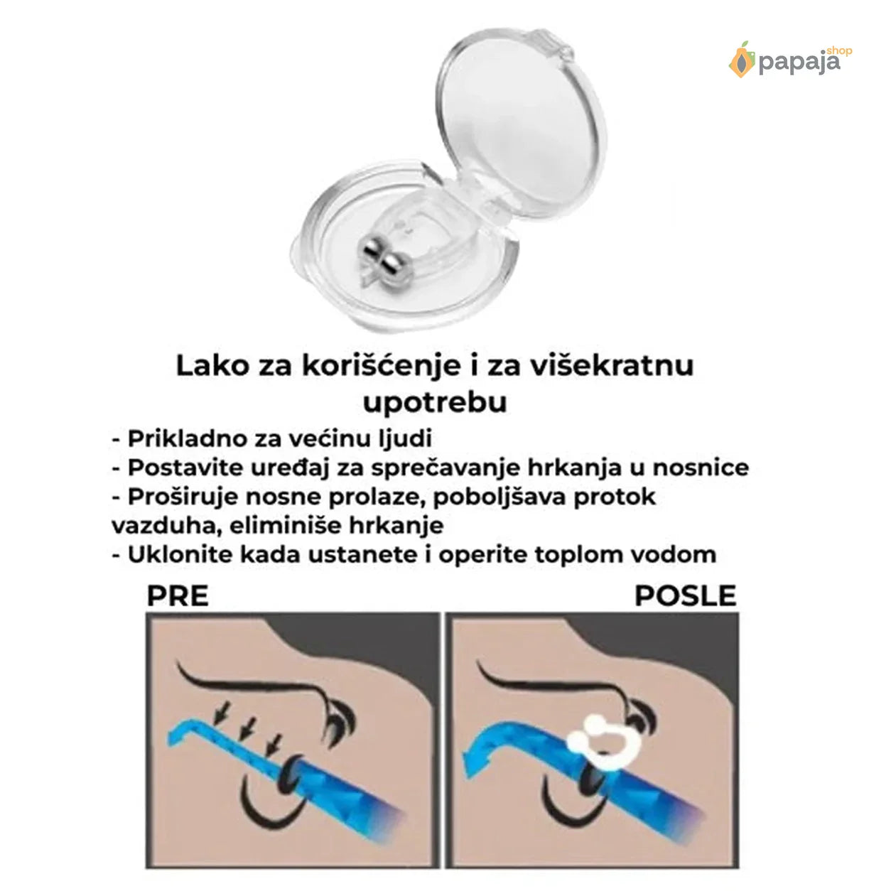 Prsten protiv hrkanja - Set 2 kom.