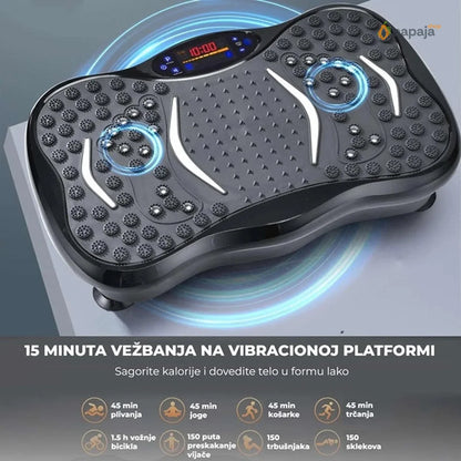 Vibraciona ploča za fitnes i masažu + 5 traka za vežbanje + pametna vaga GRATIS