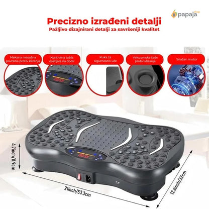 Vibraciona ploča za fitnes i masažu + 5 traka za vežbanje + pametna vaga GRATIS