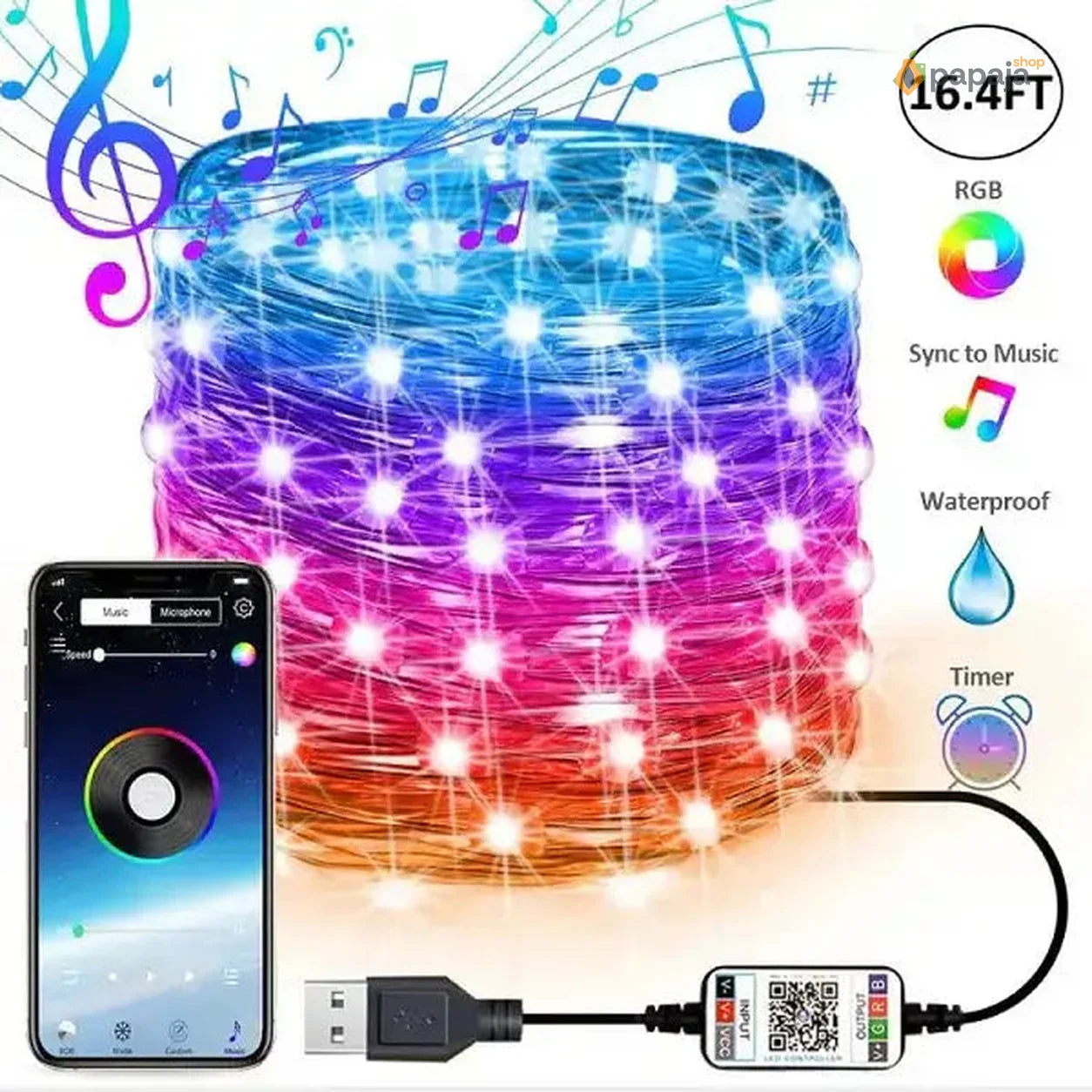 Pametne LED Bluetooth sijalice za jelku 10m