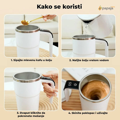 Magična šolja na magnet sa LCD ekranom