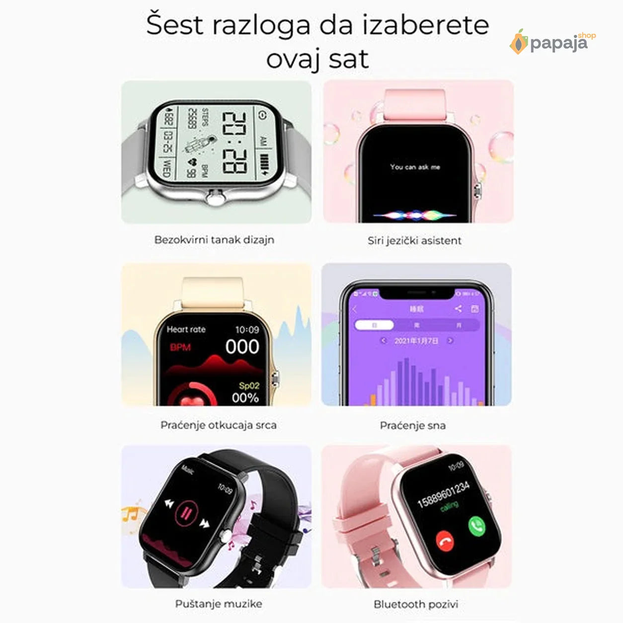 Pametni sat sa bluetooth slusalicama - i20 ultra max 10u1