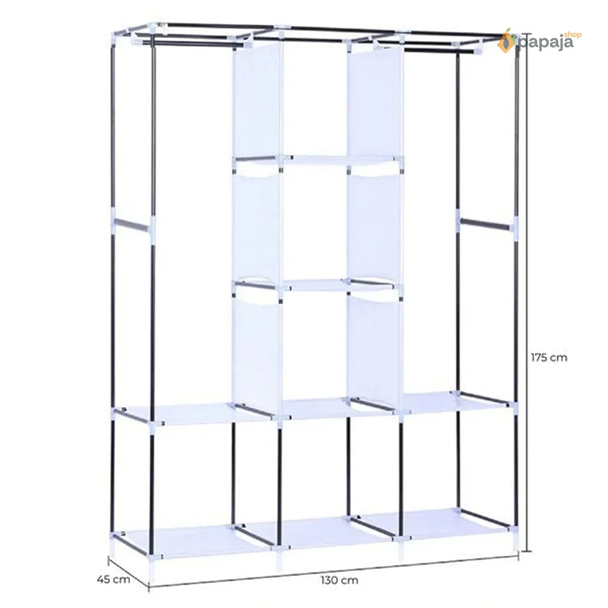 Platneni ormar za garderobu 130x45x175 cm