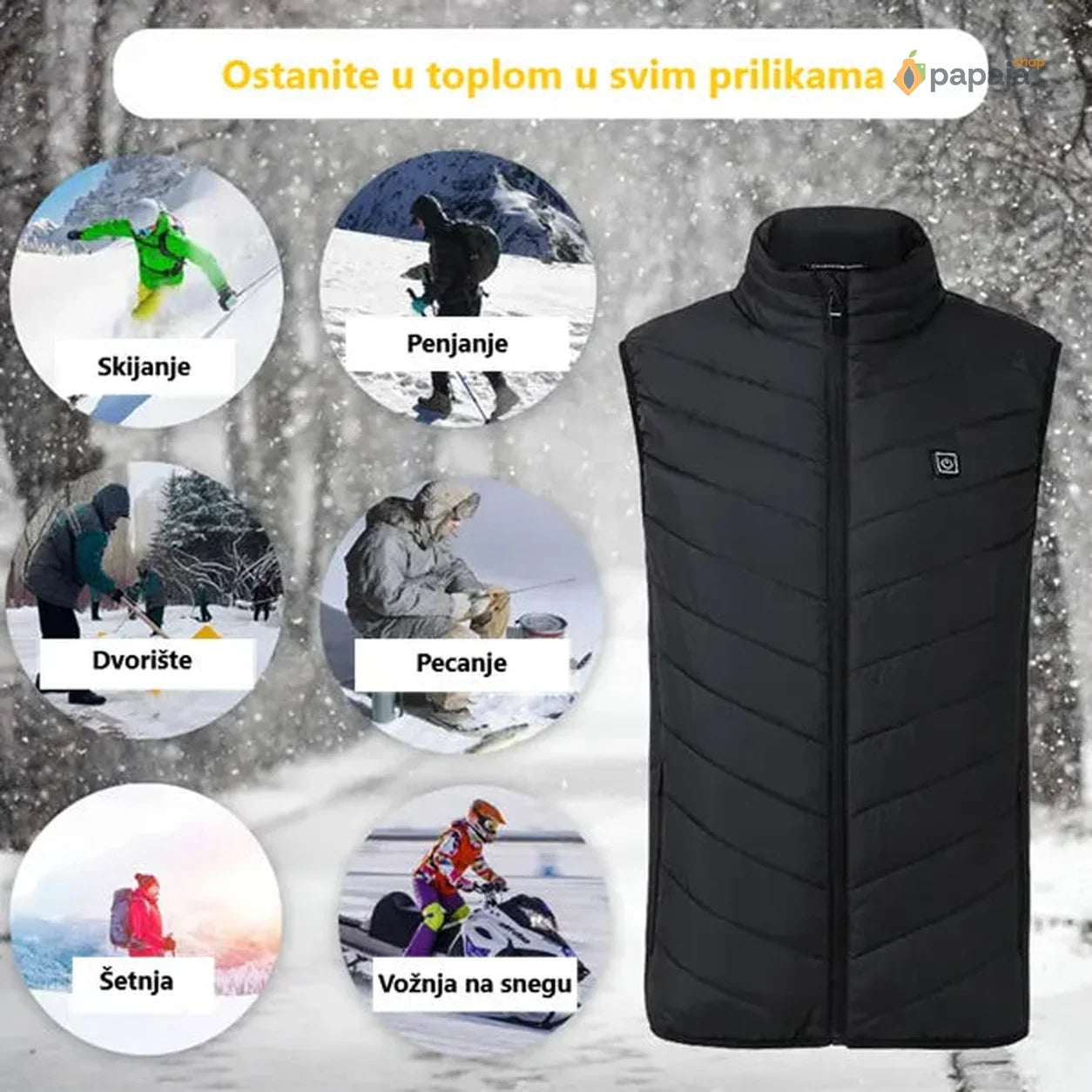 Prsluk sa ugrađenim grejanjem