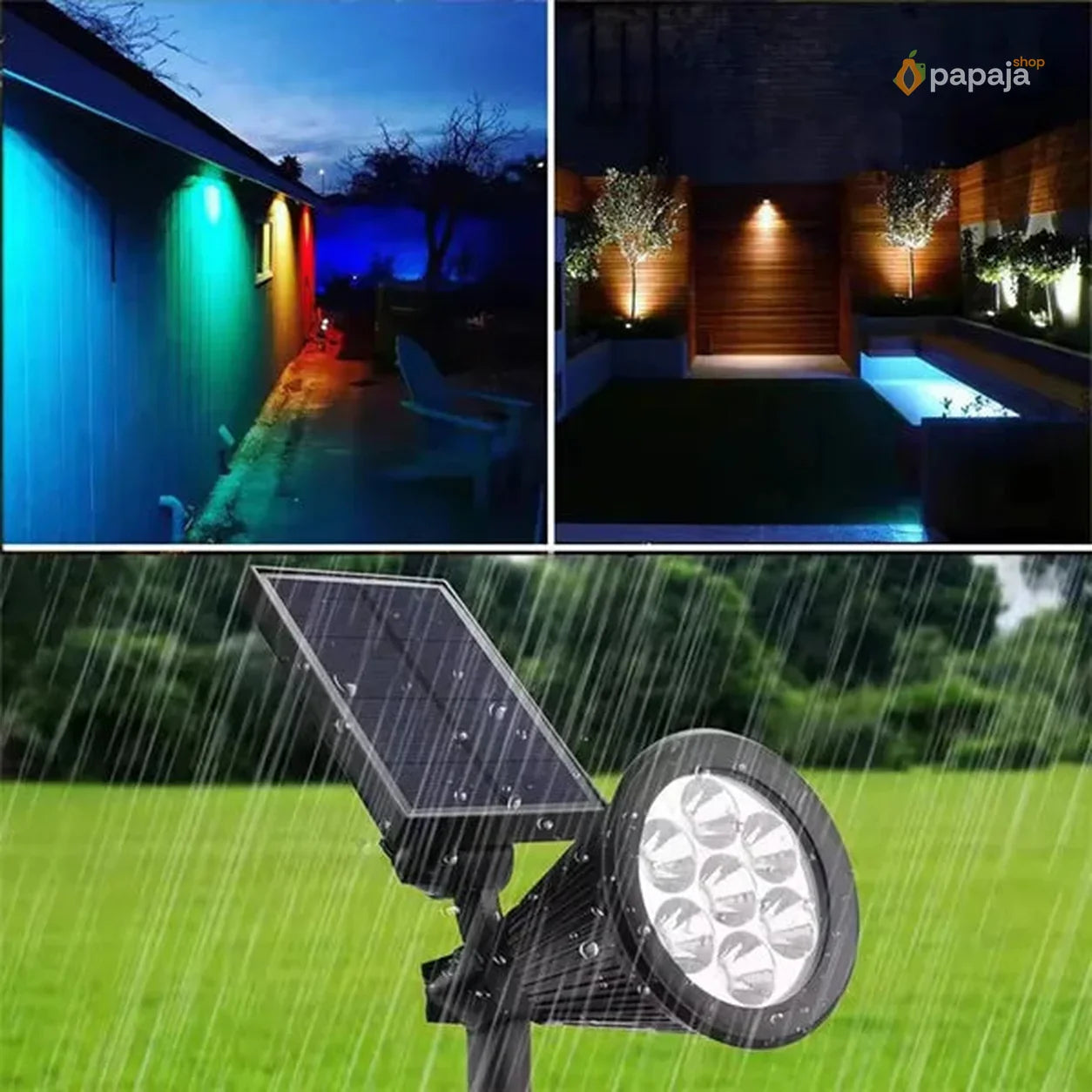 Solarna baštenska kolorna led lampa