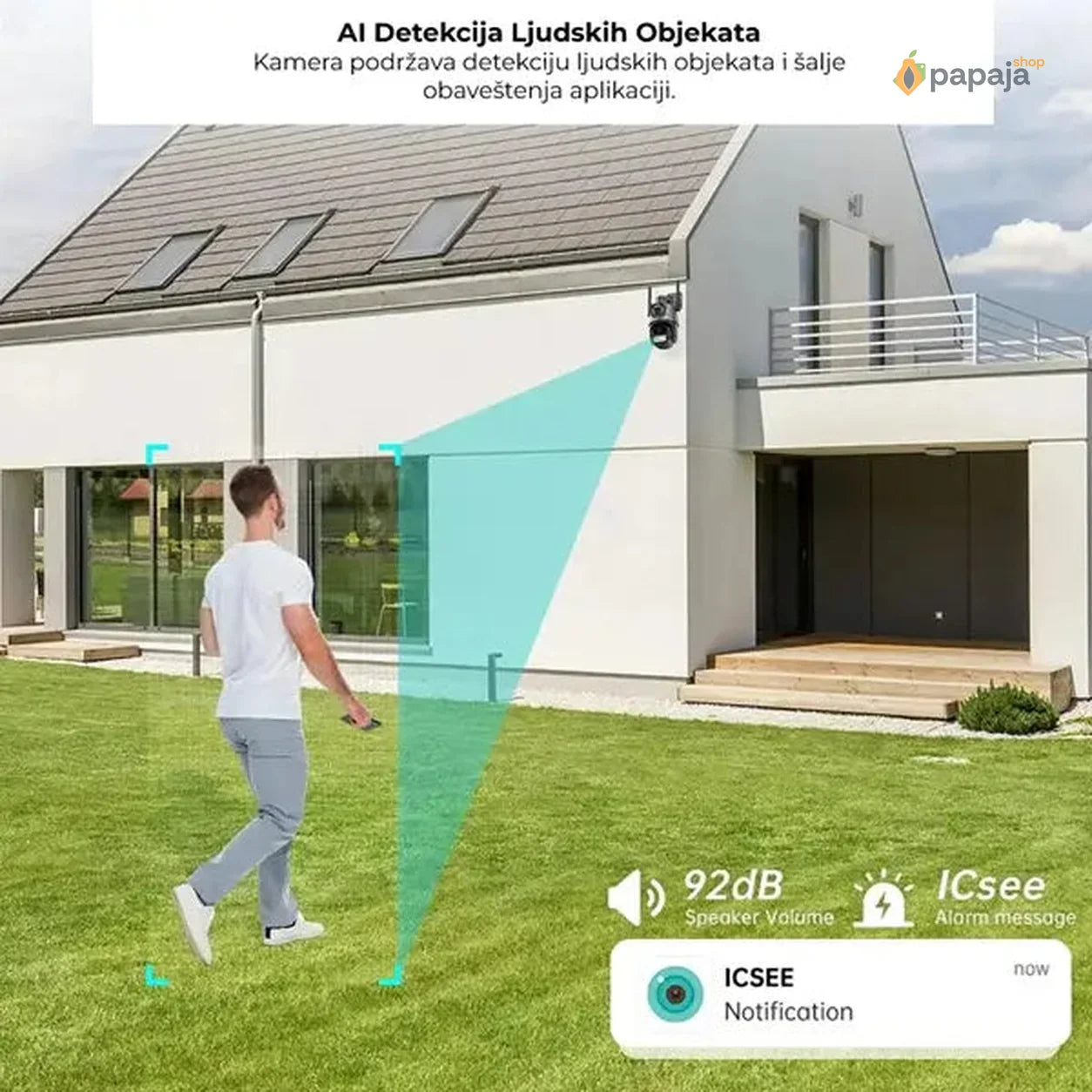 Sigurnosna Dual kamera za video nadzor sa AI detekcijom i noćnim senzorom