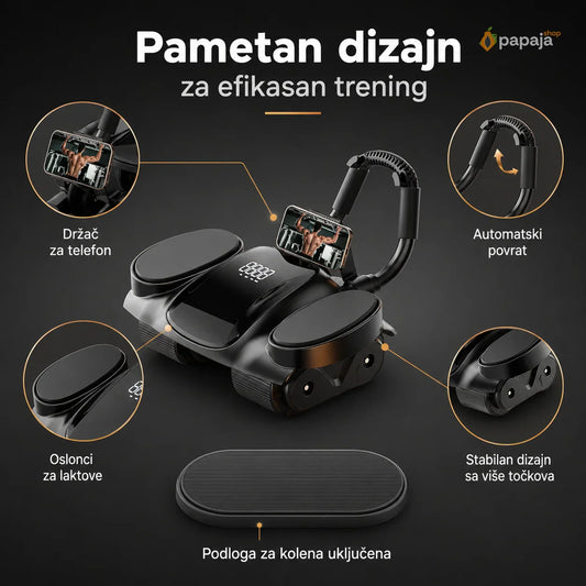 Ab Roller sa Automatskim Povratom i Osloncem za Laktove
