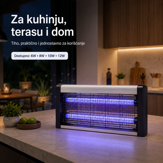 Električna lampa protiv komaraca — UV zamka za insekte za dom i dvorište