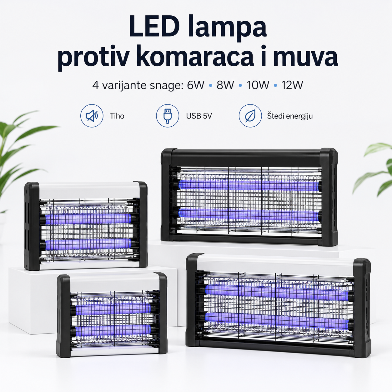 Električna lampa protiv komaraca — UV zamka za insekte za dom i dvorište